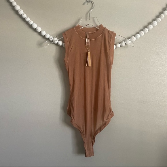 SKIMS Tops Nwt Skims Summer Mesh Mock Neck Bodysuit In The Color